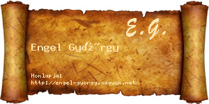 Engel György névjegykártya