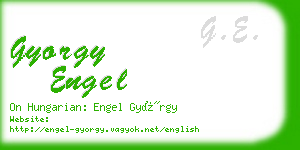 gyorgy engel business card